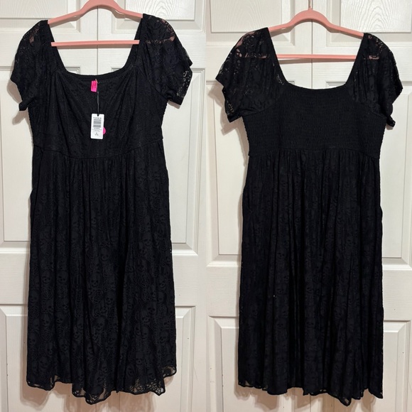 torrid Dresses & Skirts - Torrid Betsey Johnson Skulls Lace Dress